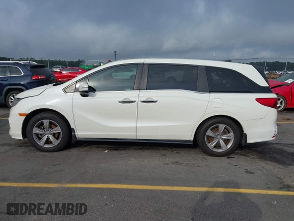2019 Honda Odyssey EX-L with VIN 5FNRL6H70KB083596, listed as a IAAI auction lot 42072667 with 153,087 mi miles and . Bid and sale history available at DreamBid. Image 14.
