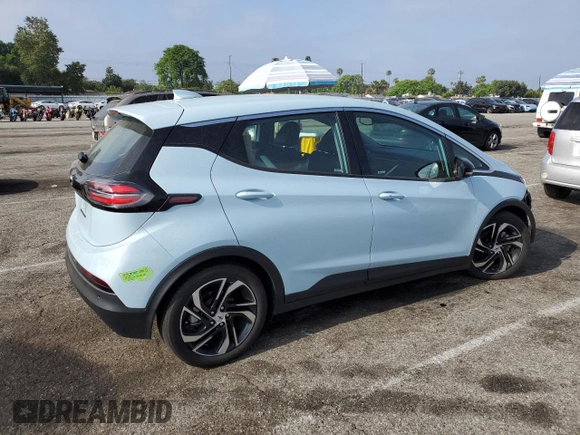 2023 Chevrolet Bolt EV 2LT with VIN 1G1FX6S04P4122510, listed as a Copart auction lot 60584705 with 12,291 mi miles and Salvage title. Bid and sale history available at DreamBid. Image 3.