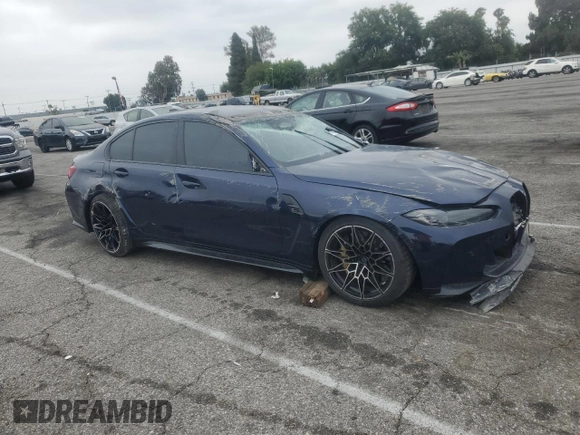 2022 BMW M3 Competition xDrive with VIN WBS43AY00NFM14007, listed as a Copart auction lot 62390405 with 20,668 mi miles and Salvage title. Bid and sale history available at DreamBid. Image 4.