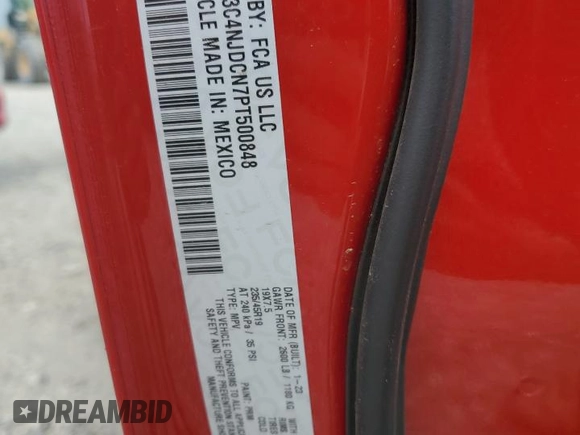 2023 Jeep Compass (RED) Edition с VIN 3C4NJDCN7PT500848, выставлен на аукционе Copart как лот 54476355 с пробегом 25 123 миль миль и Списание • Salvage title. История ставок и продаж доступна на DreamBid. Изображение 12.