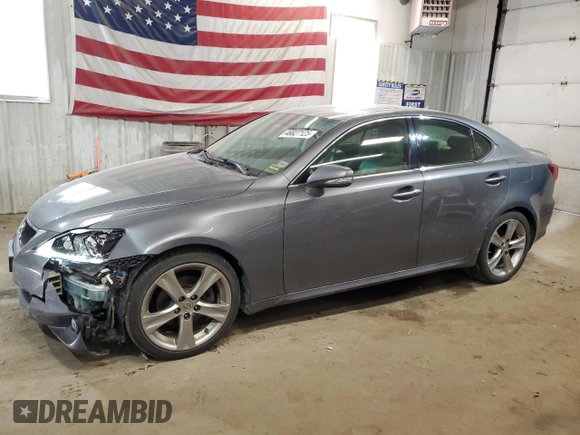2012 Lexus IS 250 with VIN JTHBF5C22C5166690, listed as a Copart auction lot 46827125 with 98,001 mi miles and Salvage Title. Bid and sale history available at DreamBid. Image 1.
