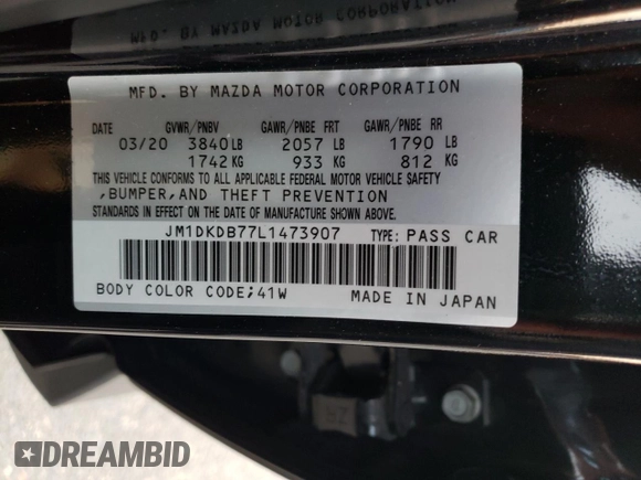 2020 Mazda CX-3 Sport with VIN JM1DKDB77L1473907, listed as a Copart auction lot 70646142 with 24,028 mi miles. Bid and sale history available at carsss.com. Image 12.