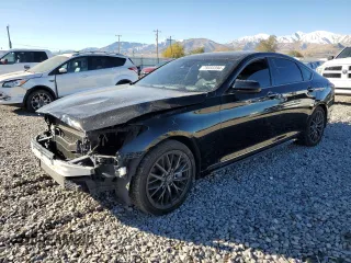 2018 Genesis G80 Sport with VIN KMHGN4JB2JU218647, listed as a Copart auction lot 79333394 with 81,816 mi miles and Salvage title. Bid and sale history available at DreamBid. Image 1.