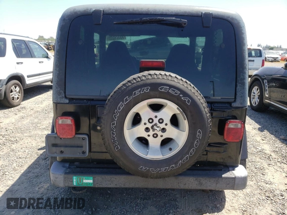 2000 Jeep Wrangler Sahara with VIN 1J4FA59S0YP759138, listed as a Copart auction lot 55329555 with 165,508 mi miles and Clean Title. Bid and sale history available at carsss.com. Image 6.