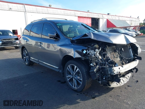 2017 Nissan Pathfinder SL with VIN 5N1DR2MM4HC623692, listed as a IAAI auction lot 40493909 with 68,563 mi miles and . Bid and sale history available at DreamBid. Image 1.