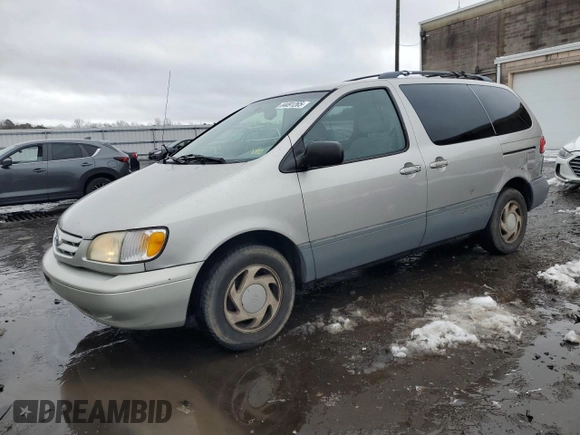 2002 Toyota Sienna LE with VIN 4T3ZF13C22U419662, listed as a Copart auction lot 44491265 with 187,169 mi miles and Salvage Title. Bid and sale history available at DreamBid. Image 1.