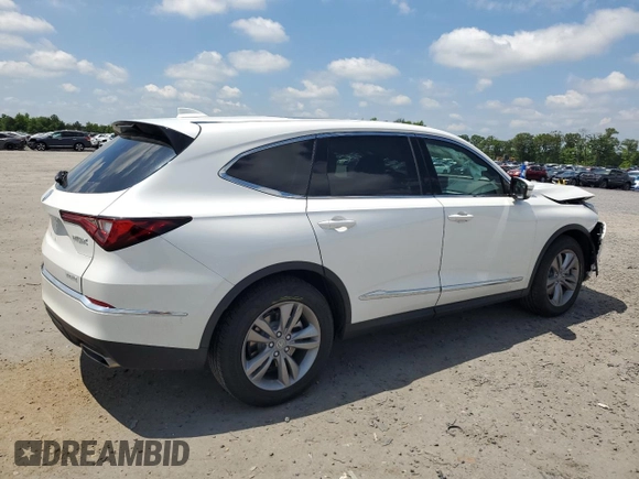 2023 Acura MDX with VIN 5J8YE1H35PL030565, listed as a Copart auction lot 55512284 with 3,977 mi miles and Salvage Title. Bid and sale history available at carsss.com. Image 3.