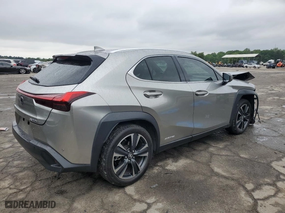2021 Lexus UX with VIN JTHX9JBH9M2042298, listed as a Copart auction lot 50257753 with 38,328 mi miles. Bid and sale history available at carsss.com. Image 3.