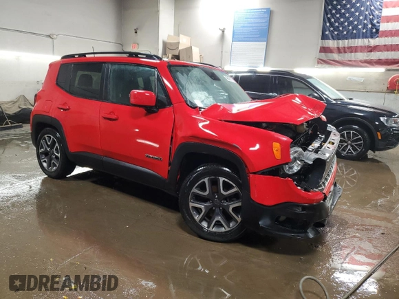 2018 Jeep Renegade Latitude with VIN ZACCJABB5JPG92122, listed as a Copart auction lot 49421115 with 87,451 mi miles and Salvage Title. Bid and sale history available at carsss.com. Image 4.