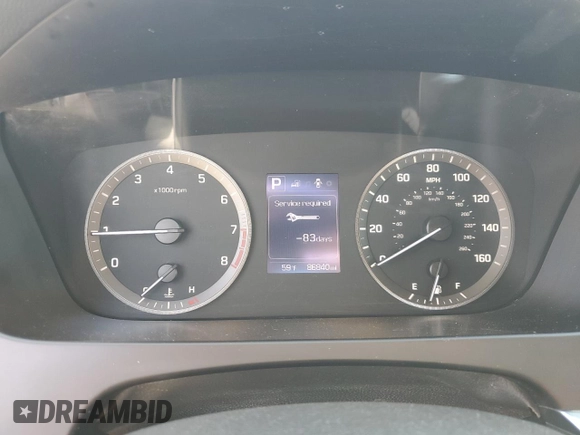 2017 Hyundai Sonata Sport with VIN 5NPE34AF7HH460259, listed as a Copart auction lot 56173925 with 86,840 mi miles and Salvage Title. Bid and sale history available at DreamBid. Image 9.