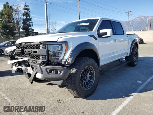 2022 Ford F-150 Raptor with VIN 1FTFW1RG4NFB63687, listed as a Copart auction lot 87479684 with 32,921 mi miles and Salvage Title. Bid and sale history available at carsss.com. Image 1.