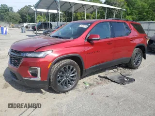 2023 Chevrolet Traverse RS z VIN 1GNEVJKW4PJ293699, wystawiony jako Copart lot #54259215 z przebiegiem 20 210 mil mil oraz Szkoda całkowita • Salvage title. Historia ofert i sprzedaży dostępna na DreamBid. Obrazek 1.
