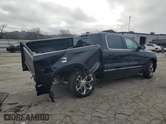 2024 Ram 1500 Limited with VIN 1C6SRFHT0RN171404, listed as a Copart auction lot 77973754 with 710 mi miles and Salvage title. Bid and sale history available at DreamBid. Image 3.