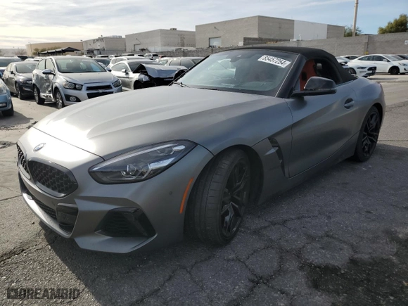 2022 BMW Z4 sDriveM40i with VIN WBAHF9C09NWX81541, listed as a Copart auction lot 85457254 with 9,393 mi miles and Salvage Title. Bid and sale history available at carsss.com. Image 1.