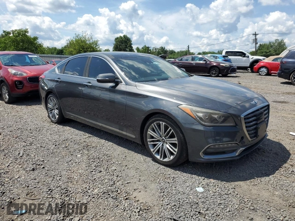 2018 Genesis G80 3.8L with VIN KMHGN4JE2JU253277, listed as a Copart auction lot 65352795 with 127,802 mi miles and Clean title. Bid and sale history available at DreamBid. Image 4.