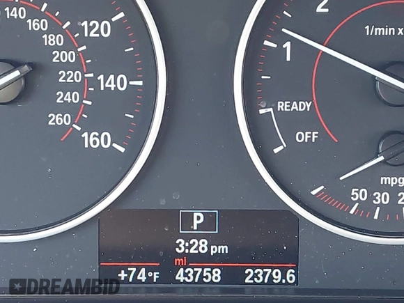 2016 BMW 3 Series 328i with VIN WBA8E9G51GNU28292, listed as a IAAI auction lot 42076233 with 43,758 mi miles. Bid and sale history available at carsss.com. Image 15.