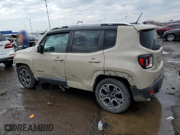 2015 Jeep Renegade Limited with VIN ZACCJADT1FPB48438, listed as a Copart auction lot 51163425 with 125,877 mi miles and Clean Title. Bid and sale history available at DreamBid. Image 2.