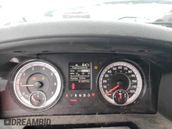 2019 Ram 1500 Classic Express with VIN 1C6RR6FT1KS722884, listed as a Copart auction lot 44250585 with 61,857 mi miles and Salvage Title. Bid and sale history available at carsss.com. Image 9.