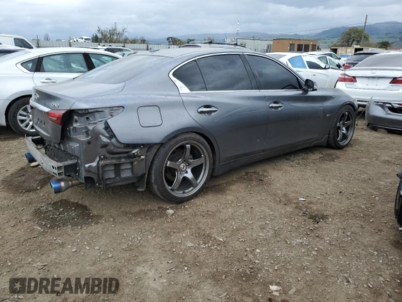 2018 Infiniti Q50 Luxe with VIN JN1EV7AP7JM352288, listed as a Copart auction lot 48599675 with 52,477 mi miles and Salvage Title. Bid and sale history available at carsss.com. Image 3.