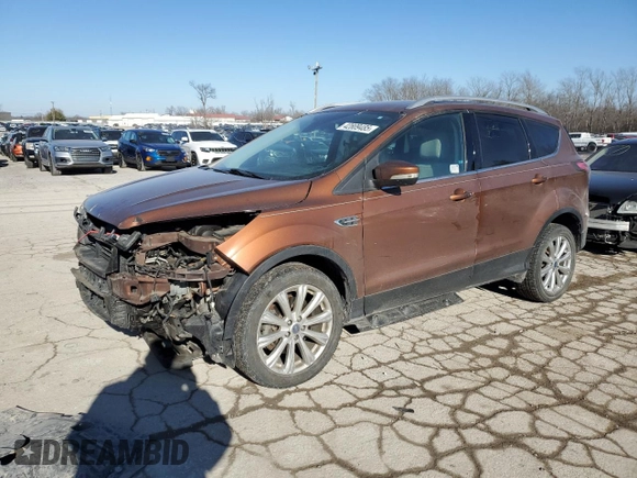2017 Ford Escape Titanium with VIN 1FMCU9JDXHUA78843, listed as a Copart auction lot 42809485 with 93,562 mi miles and Salvage Title. Bid and sale history available at carsss.com. Image 1.