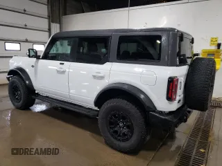 2021 Ford Bronco with VIN 1FMEE5DP7MLA65830, listed as a Copart auction lot 47578475 with 43,621 mi miles and Salvage Title. Bid and sale history available at DreamBid. Image 2.