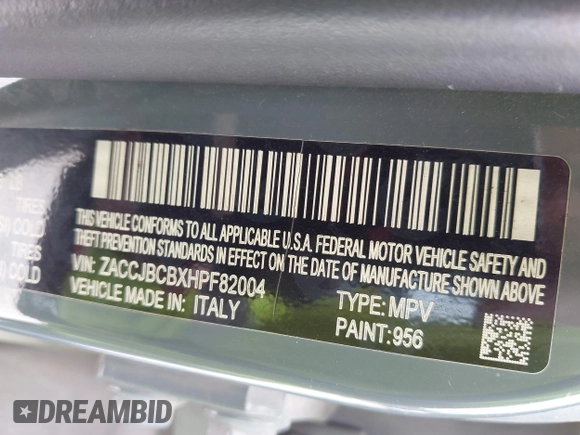 2017 Jeep Renegade Deserthawk z VIN ZACCJBCBXHPF82004, wystawiony jako IAAI lot #42027598 z przebiegiem Nie podano mil oraz . Historia ofert i sprzedaży dostępna na DreamBid. Obrazek 9.