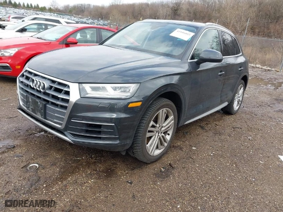 2018 Audi Q5 Premium Plus with VIN WA1BNAFY7J2225383, listed as a IAAI auction lot 41946803 with 72,127 mi miles. Bid and sale history available at carsss.com. Image 2.