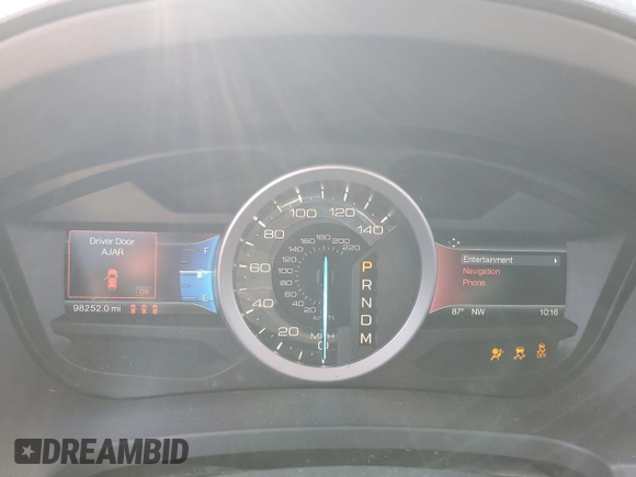 2014 Ford Explorer XLT with VIN 1FM5K7D80EGC58523, listed as a Copart auction lot 57431975 with 98,252 mi miles and Salvage title. Bid and sale history available at DreamBid. Image 9.