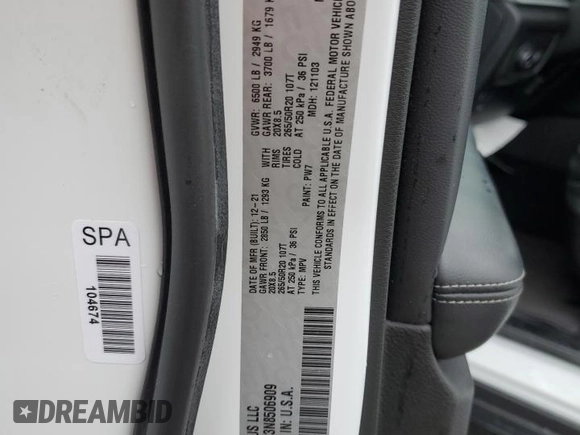 2022 Jeep Grand Cherokee Limited с VIN 1C4RJKBG3N8506909, выставлен на аукционе Copart как лот 52156295 с пробегом 35 596 миль миль и Списание • Salvage title. История ставок и продаж доступна на DreamBid. Изображение 13.