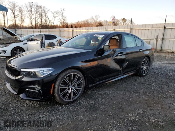 2018 BMW 5 Series 540i with VIN WBAJE5C51JG918565, listed as a Copart auction lot 48204955 with 74,474 mi miles and Salvage Title. Bid and sale history available at carsss.com. Image 1.
