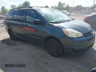 2005 Toyota Sienna CE with VIN 5TDZA23C05S294140, listed as a IAAI auction lot 42192185 with 204,621 mi miles and . Bid and sale history available at DreamBid. Image 1.