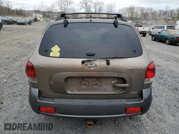 2005 Hyundai Santa Fe GLS with VIN KM8SC73D45U893440, listed as a Copart auction lot 54064965 with 195,826 mi miles and Clean Title. Bid and sale history available at carsss.com. Image 6.