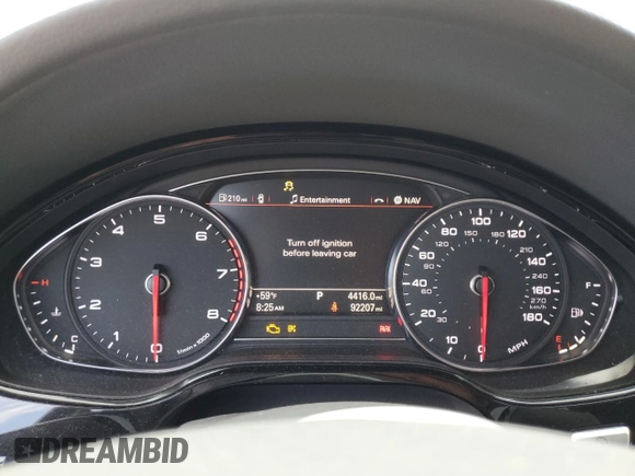 2013 Audi A8 3.0L with VIN WAURGAFD6DN004840, listed as a Copart auction lot 53507355 with 92,207 mi miles and Clean title. Bid and sale history available at DreamBid. Image 9.
