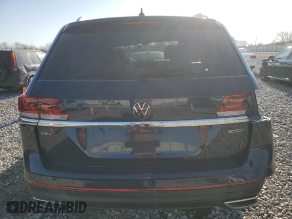 2021 Volkswagen Atlas SEL with VIN 1V2BP2CAXMC587654, listed as a Copart auction lot 49255785 with 117,106 mi miles and Salvage title. Bid and sale history available at DreamBid. Image 6.