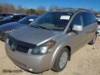 2005 Nissan Quest SE with VIN 5N1BV28U55N137096, listed as a IAAI auction lot 41621102 with 187,180 mi miles. Bid and sale history available at carsss.com. Image 2.