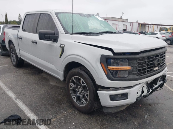 2024 Ford F-150 STX with VIN 1FTEW2KP7RFA29709, listed as a IAAI auction lot 41915128 with 5,883 mi miles and . Bid and sale history available at carsss.com. Image 1.