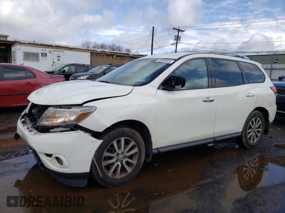 2016 Nissan Pathfinder SV with VIN 5N1AR2MM5GC652782, listed as a Copart auction lot 48289305 with 117,667 mi miles and Salvage Title. Bid and sale history available at carsss.com. Image 1.
