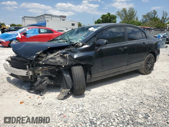2008 Honda Civic LX with VIN 2HGFA16558H343198, listed as a Copart auction lot 52745625 with 217,403 mi miles and Salvage Title. Bid and sale history available at DreamBid. Image 1.