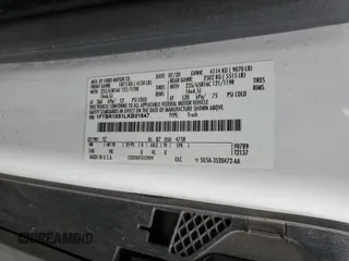 2020 Ford Transit Cargo with VIN 1FTBR1X81LKB01847, listed as a Copart auction lot 44229315 with Not Provided miles and Salvage Title. Bid and sale history available at DreamBid. Image 13.