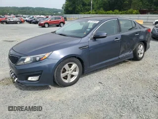 2015 Kia Optima LX with VIN KNAGM4A70F5607823, listed as a Copart auction lot 60700945 with 116,867 mi miles and Salvage title. Bid and sale history available at DreamBid. Image 1.
