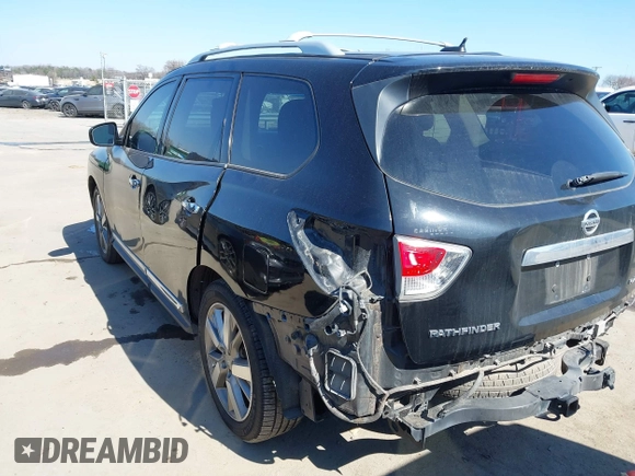 2014 Nissan Pathfinder S with VIN 5N1AR2MNXEC606967, listed as a IAAI auction lot 41641788 with 191,193 mi miles and . Bid and sale history available at DreamBid. Image 3.