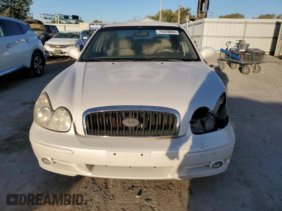 2003 Hyundai Sonata with VIN KMHWF25H53A755111, listed as a Copart auction lot 76359094 with 139,466 mi miles and Salvage Title. Bid and sale history available at carsss.com. Image 5.