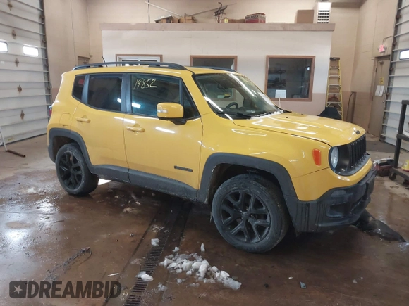 2017 Jeep Renegade Latitude with VIN ZACCJBBB5HPF12072, listed as a IAAI auction lot 41619852 with 106,753 mi miles. Bid and sale history available at carsss.com. Image 1.