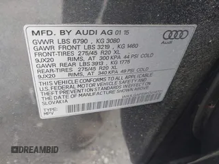 2015 Audi Q7 Premium Plus z VIN WA1LGAFE9FD014721, wystawiony jako IAAI lot #42403743 z przebiegiem 152 615 mil mil oraz . Historia ofert i sprzedaży dostępna na DreamBid. Obrazek 9.