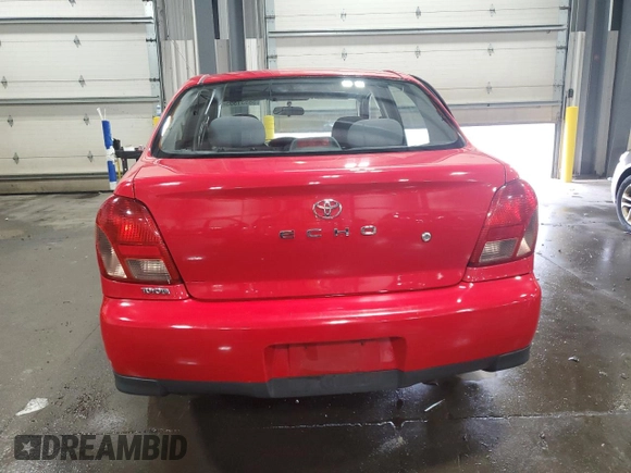 2001 Toyota ECHO with VIN JTDBT123210114144, listed as a Copart auction lot 58531505 with 90,923 mi miles and Salvage title. Bid and sale history available at DreamBid. Image 6.