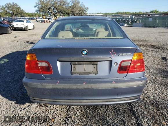 2001 BMW 3 Series 325i with VIN WBAAV33471FU90843, listed as a Copart auction lot 48934835 with 134,146 mi miles and Salvage Title. Bid and sale history available at carsss.com. Image 6.