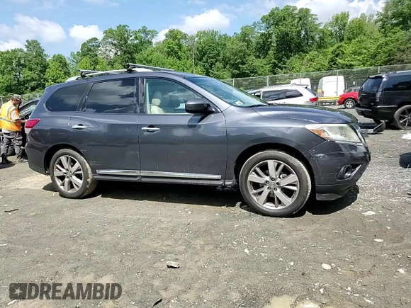 2013 Nissan Pathfinder Platinum with VIN 5N1AR2MM6DC672311, listed as a Copart auction lot 58985895 with 160,552 mi miles and Salvage title. Bid and sale history available at DreamBid. Image 14.