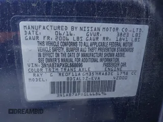 2016 Nissan Sentra SR with VIN 3N1AB7APXGL668696, listed as a IAAI auction lot 42023813 with 90,486 mi miles and . Bid and sale history available at DreamBid. Image 9.