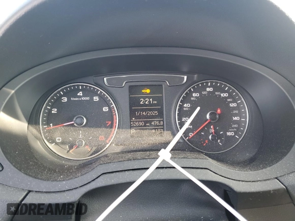2018 Audi Q3 Premium with VIN WA1BCCFS0JR014031, listed as a Copart auction lot 87606595 with 52,690 mi miles and Salvage title. Bid and sale history available at DreamBid. Image 9.