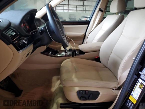 2015 BMW X3 xDrive28i with VIN 5UXWX9C5XF0D59643, listed as a Copart auction lot 54553515 with 76,729 mi miles and Salvage Title. Bid and sale history available at DreamBid. Image 7.